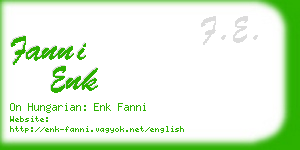 fanni enk business card